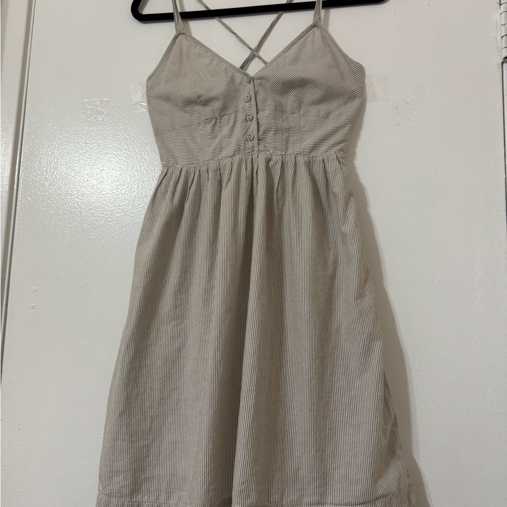 Converse One Star Chic White and Tan Striped Top